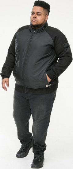 D555 MARSDEN Hybrid Knitted Jacket With Bonded Fleece Lining Black - Jakker - Store jakker - 2XL-12XL