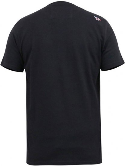 D555 EDWALTON NYCTY Camo Printed Crew Neck T-Shirt Washed Black - T-skjorter - Store T-skjorter - 2XL-14XL