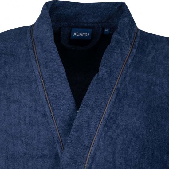 Adamo 149014 Badekåpe i velour Mørkeblå - Undertøy & badetøy - Undertøy store størrelser 