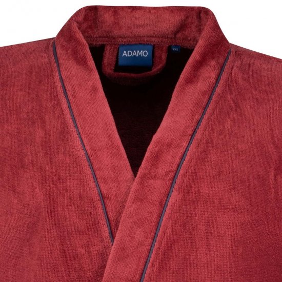 Adamo 149014 Badekåpe i velour Vinrød - Undertøy & badetøy - Undertøy store størrelser 