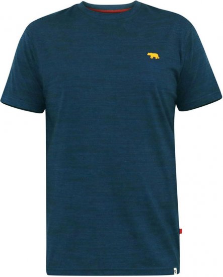 D555 ORSTON Reno Fabric Crew Neck T-Shirt With Chest Embroidery Blue Reno - T-skjorter - Store T-skjorter - 2XL-14XL