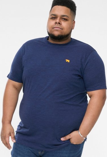 D555 ORSTON Reno Fabric Crew Neck T-Shirt With Chest Embroidery Blue Reno - T-skjorter - Store T-skjorter - 2XL-14XL