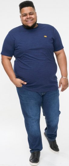 D555 ORSTON Reno Fabric Crew Neck T-Shirt With Chest Embroidery Blue Reno - T-skjorter - Store T-skjorter - 2XL-14XL