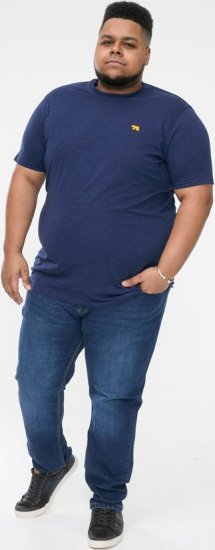 D555 ORSTON Reno Fabric Crew Neck T-Shirt With Chest Embroidery Blue Reno - T-skjorter - Store T-skjorter - 2XL-14XL