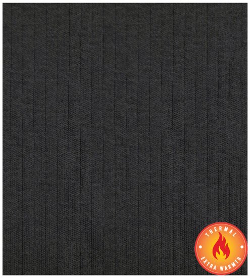 D555 Motherwell Thermal Short Sleeve T-Shirt Black - Undertøy & badetøy - Undertøy store størrelser 