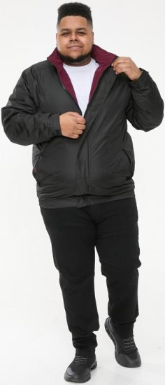 D555 Rudy Showerproof Fleece Lined Jacket With Packaway Hood - Black - Jakker - Store jakker - 2XL-12XL