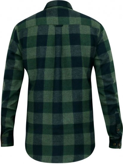 D555 GARFIELD Check Overshirt With Two Patch Pockets & Button Down Collar Navy - Skjorter - Store skjorter - 2XL-8XL