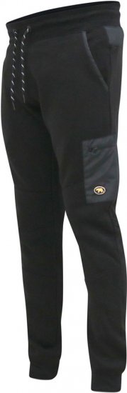 D555 COTGRAVE Couture Elasticated Waistband Jogger With Woven Fabric Trim Black - Sweatbukser og-shorts - Sweatbukser og Sweatshorts 2XL-12XL