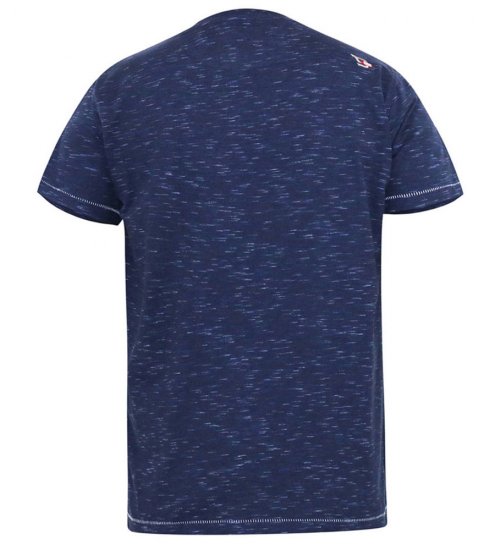 D555 Cropwell T-skjorte med fisketrykk marineblå - T-skjorter - Store T-skjorter - 2XL-14XL