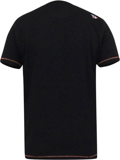 D555 LORNE Motor Bike Splatter Printed Crew Neck T-Shirt Washed Black - T-skjorter - Store T-skjorter - 2XL-14XL