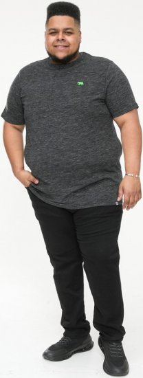 D555 ORSTON Reno Fabric Crew Neck T-Shirt With Chest Embroidery Black Reno - T-skjorter - Store T-skjorter - 2XL-14XL