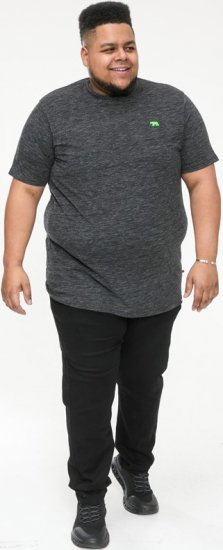 D555 ORSTON Reno Fabric Crew Neck T-Shirt With Chest Embroidery Black Reno - T-skjorter - Store T-skjorter - 2XL-14XL