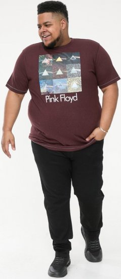 D555 DIVISION Official Pink Floyd Printed T-Shirt Burgundy - T-skjorter - Store T-skjorter - 2XL-14XL