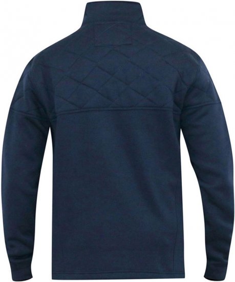 D555 SWANN Quarter Neck Sweatshirt With Quilted Top Panel Navy - Gensere og hettegensere - Store hettegensere - 2XL-14XL