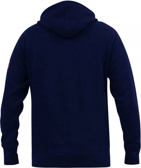 D555 IRVIN Full Zip Jacquard Hoody With Chest Embroidery Navy - Gensere og Hettegensere - Store hettegensere - 2XL-14XL