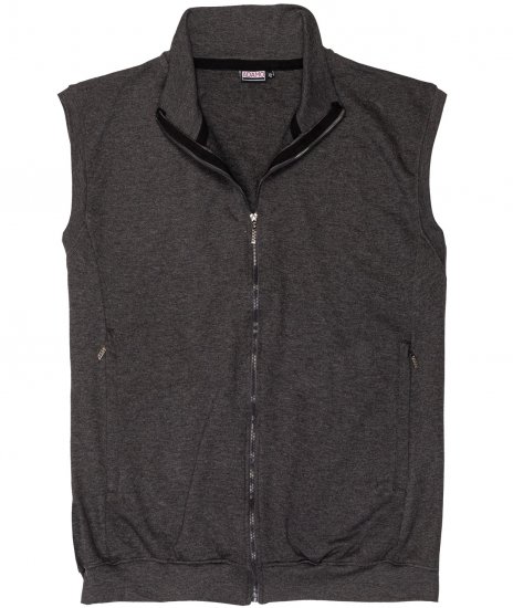 Adamo Athen Sweatvest Full Zipper Charcoal - Gensere og hettegensere - Store hettegensere - 2XL-14XL