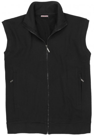 Adamo Athen Sweatvest Full Zipper Black - Gensere og hettegensere - Store hettegensere - 2XL-14XL