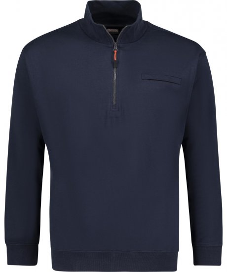 Adamo 159305 Genser med ståkrage og glidelås Mørkeblå - Gensere og hettegensere - Store hettegensere - 2XL-14XL