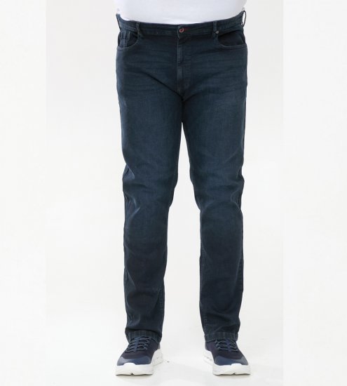 D555 Daniel Tapered Fit Stretch Jeans Blue/Black Wash - Jeans og bukser - Store Bukser og Store Jeans