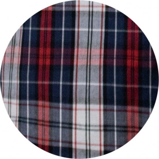 D555 Shields Button Down Collar Short Sleeve Shirt With Pocket Red Check - Skjorter - Store skjorter - 2XL-8XL