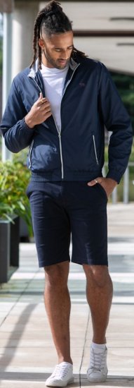 D555 Ealing Lightweight Zip Through Jacket With Zip Pockets Navy - Jakker - Store jakker - 2XL-12XL