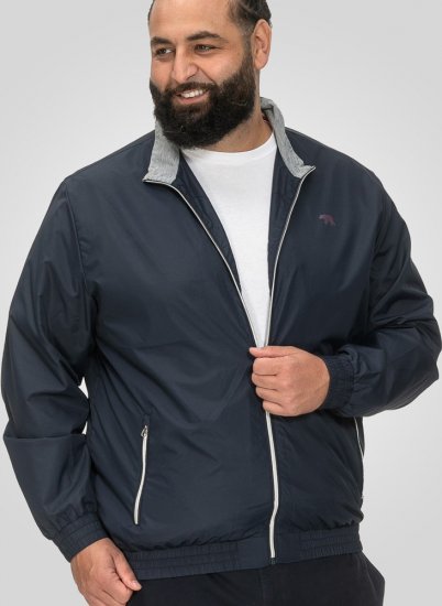 D555 Ealing Lightweight Zip Through Jacket With Zip Pockets Navy - Jakker - Store jakker - 2XL-12XL