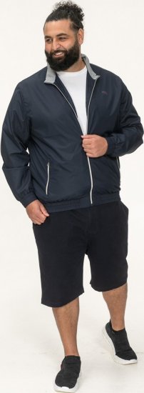 D555 Ealing Lightweight Zip Through Jacket With Zip Pockets Navy - Jakker - Store jakker - 2XL-12XL