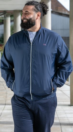 D555 Ealing Lightweight Zip Through Jacket With Zip Pockets Navy - Jakker - Store jakker - 2XL-12XL