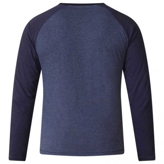 D555 Neill Long Sleeve T-shirt Navy - T-skjorter - Store T-skjorter - 2XL-14XL