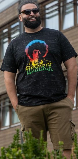 D555 Hendrix Official Jimi Hendrix Printed Crew Neck T-Shirt Black Reno - Band T-skjorter - 