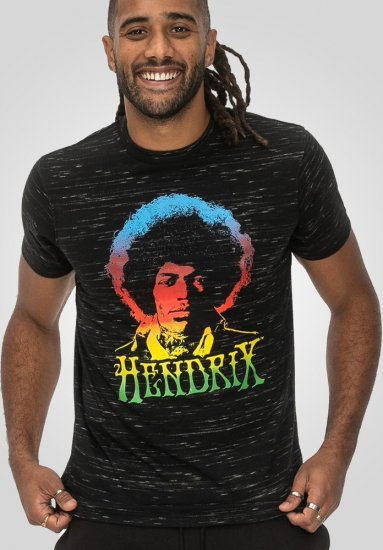 D555 Hendrix Official Jimi Hendrix Printed Crew Neck T-Shirt Black Reno - Band T-skjorter - 