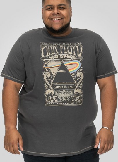 D555 HANLEY Official Pink Floyd Crew Neck T-Shirt Dark Grey - T-skjorter - Store T-skjorter - 2XL-14XL
