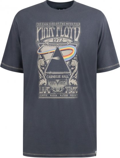 D555 HANLEY Official Pink Floyd Crew Neck T-Shirt Dark Grey - T-skjorter - Store T-skjorter - 2XL-14XL