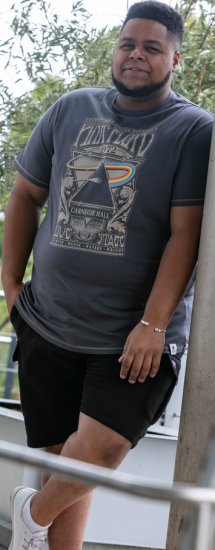 D555 HANLEY Official Pink Floyd Crew Neck T-Shirt Dark Grey - T-skjorter - Store T-skjorter - 2XL-14XL