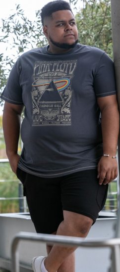 D555 HANLEY Official Pink Floyd Crew Neck T-Shirt Dark Grey - T-skjorter - Store T-skjorter - 2XL-14XL
