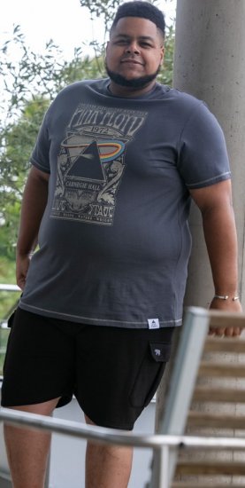 D555 HANLEY Official Pink Floyd Crew Neck T-Shirt Dark Grey - T-skjorter - Store T-skjorter - 2XL-14XL