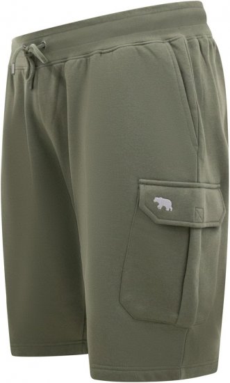 D555 Wigan 1 Elasticated Waist Fleece Cargo Shorts Khaki - Sweatbukser og-shorts - Sweatbukser og Sweatshorts 2XL-12XL