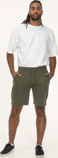 D555 Wigan 1 Elasticated Waist Fleece Cargo Shorts Khaki - Sweatbukser og-shorts - Sweatbukser og Sweatshorts 2XL-12XL