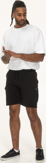 D555 Wigan 2 Elasticated Waist Fleece Cargo Shorts Black - Sweatbukser og-shorts - Sweatbukser og Sweatshorts 2XL-12XL