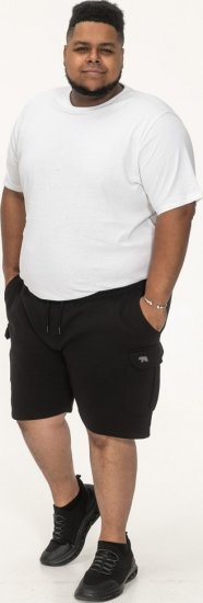 D555 Wigan 2 Elasticated Waist Fleece Cargo Shorts Black - Sweatbukser og-shorts - Sweatbukser og Sweatshorts 2XL-12XL