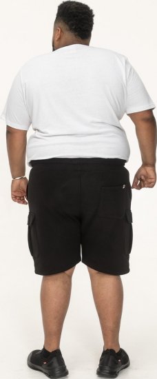 D555 Wigan 2 Elasticated Waist Fleece Cargo Shorts Black - Sweatbukser og-shorts - Sweatbukser og Sweatshorts 2XL-12XL