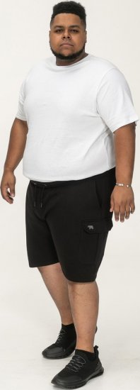 D555 Wigan 2 Elasticated Waist Fleece Cargo Shorts Black - Sweatbukser og-shorts - Sweatbukser og Sweatshorts 2XL-12XL