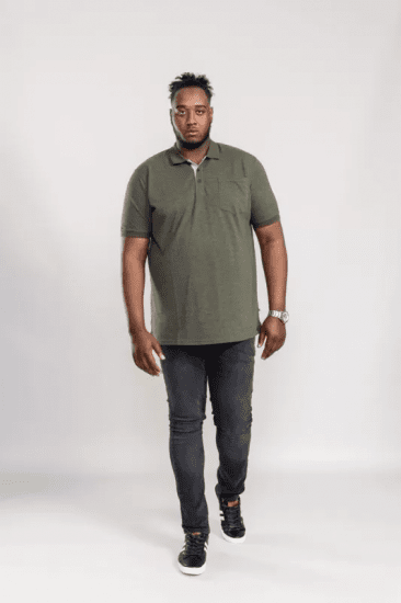 D555 Grant Polo Shirt Khaki - Polo- & piqueskjorter - Poloskjorte i store størrelser - 2XL-8XL