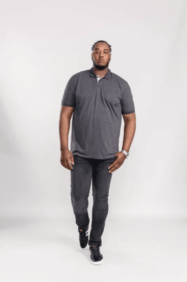 D555 Grant Polo Shirt Charcoal - Polo- & piqueskjorter - Poloskjorte i store størrelser - 2XL-8XL
