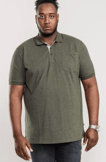 D555 Grant Polo Shirt Khaki - Polo- & piqueskjorter - Poloskjorte i store størrelser - 2XL-8XL