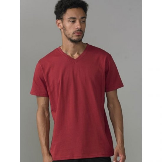 D555 Signature V-hals T-skjorte Rød - T-skjorter - Store T-skjorter - 2XL-14XL