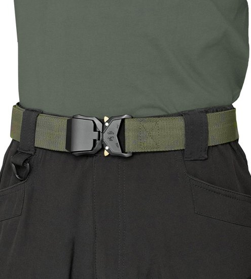 D555 Dale Tactical Stretch Webbing Belt with Heavy Duty Quick Release Buckle Khaki - Belter - Lange belter - W40-W70/2XL-8XL