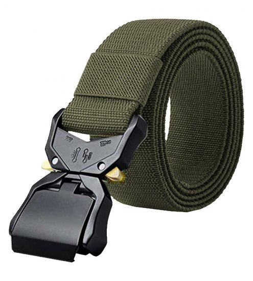 D555 Dale Tactical Stretch Webbing Belt with Heavy Duty Quick Release Buckle Khaki - Belter - Lange belter - W40-W70/2XL-8XL