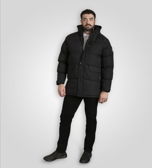 D555 Wolverhampton Quilted Padded Jacket with Hood Black - Jakker - Store jakker - 2XL-12XL
