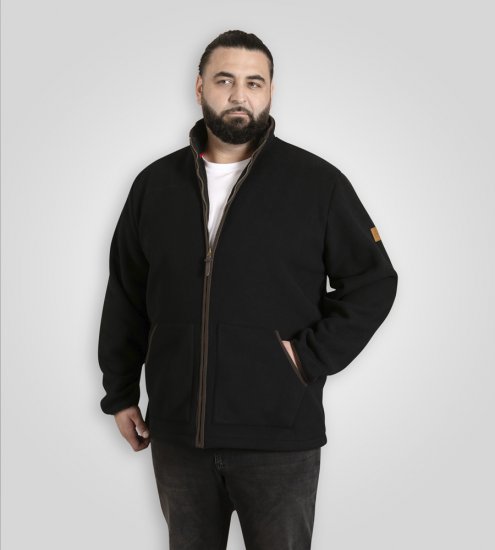 D555 Louth Micro Fleece Jacket with Sherpa Lining Black - Jakker - Store jakker - 2XL-12XL